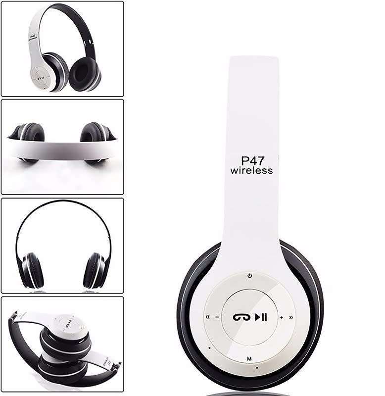 Headsets P47 Foldable Wireless Headphones Built In Microphone was